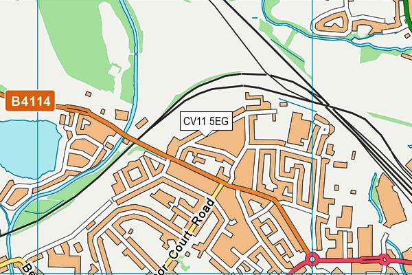 CV11 5EG map - OS VectorMap District (Ordnance Survey)