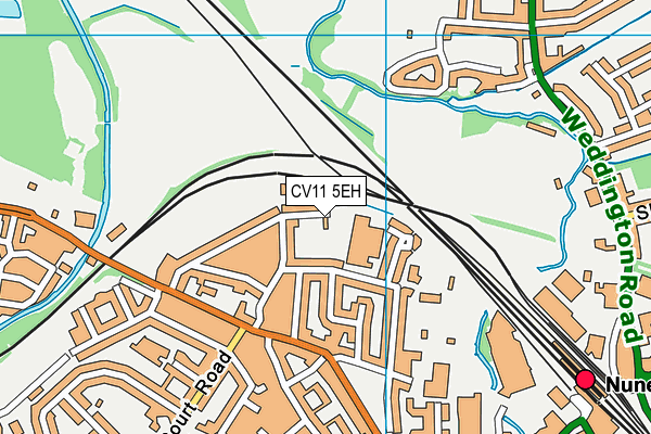 CV11 5EH map - OS VectorMap District (Ordnance Survey)