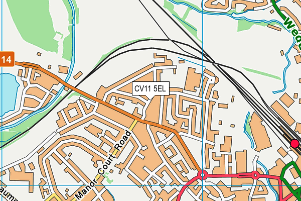 CV11 5EL map - OS VectorMap District (Ordnance Survey)