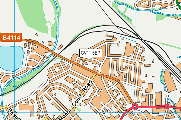 CV11 5EP map - OS VectorMap District (Ordnance Survey)