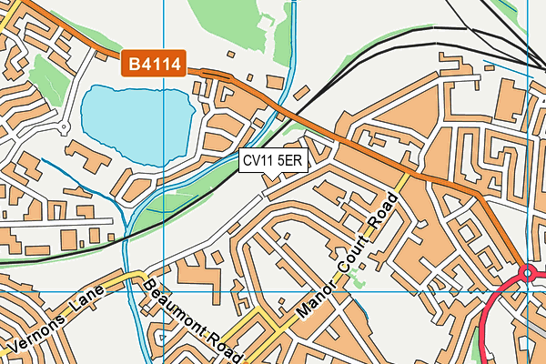 CV11 5ER map - OS VectorMap District (Ordnance Survey)