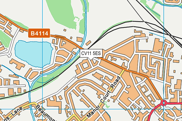 CV11 5ES map - OS VectorMap District (Ordnance Survey)