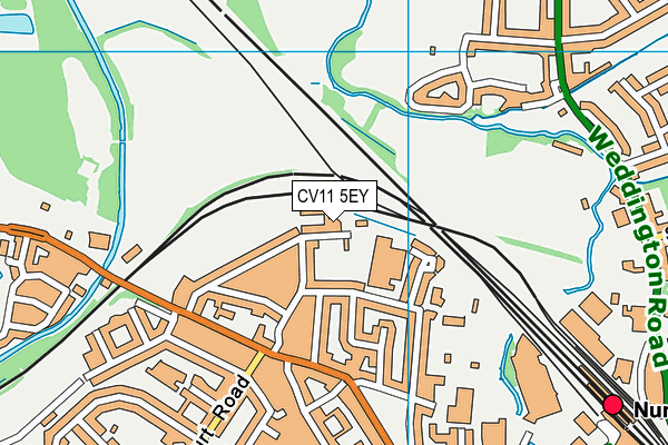 CV11 5EY map - OS VectorMap District (Ordnance Survey)