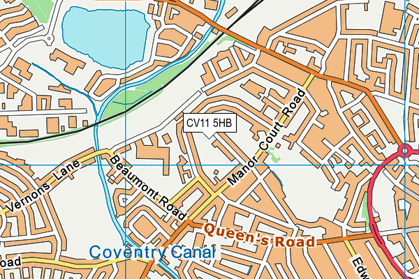 CV11 5HB map - OS VectorMap District (Ordnance Survey)