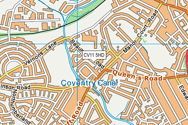 CV11 5HD map - OS VectorMap District (Ordnance Survey)