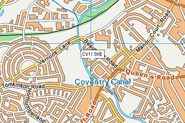 CV11 5HE map - OS VectorMap District (Ordnance Survey)