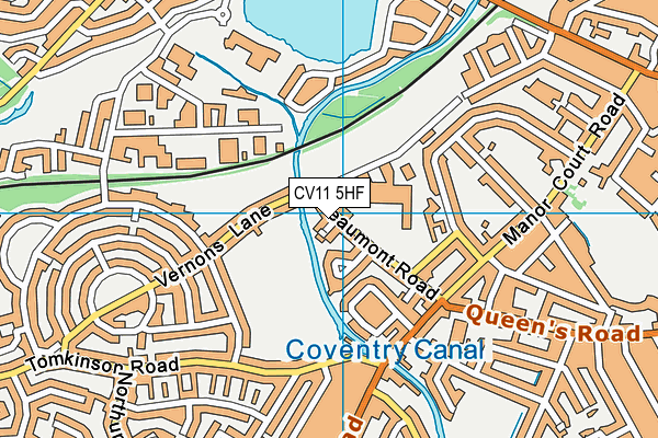 CV11 5HF map - OS VectorMap District (Ordnance Survey)