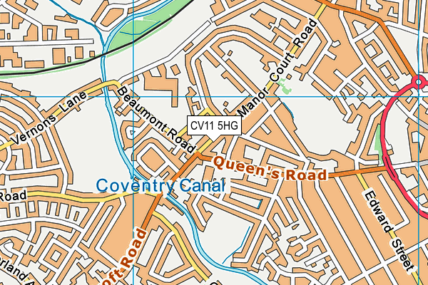 CV11 5HG map - OS VectorMap District (Ordnance Survey)