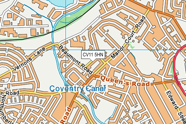 CV11 5HN map - OS VectorMap District (Ordnance Survey)