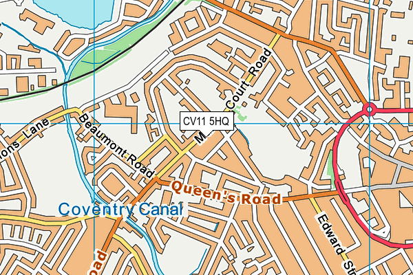 CV11 5HQ map - OS VectorMap District (Ordnance Survey)