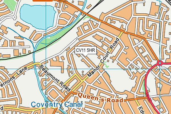 CV11 5HR map - OS VectorMap District (Ordnance Survey)