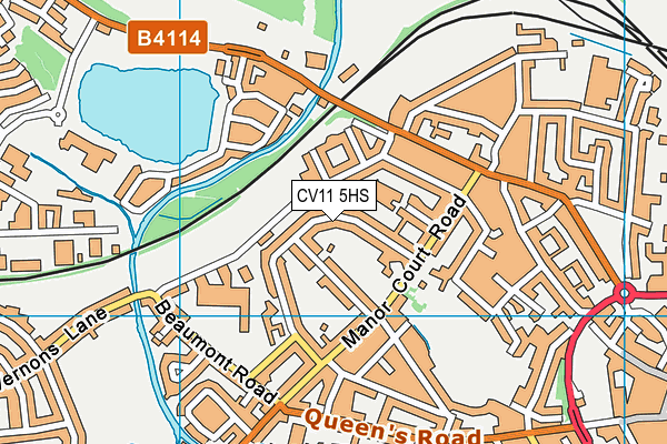 CV11 5HS map - OS VectorMap District (Ordnance Survey)