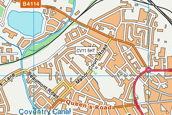 CV11 5HT map - OS VectorMap District (Ordnance Survey)