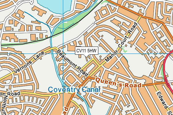 CV11 5HW map - OS VectorMap District (Ordnance Survey)