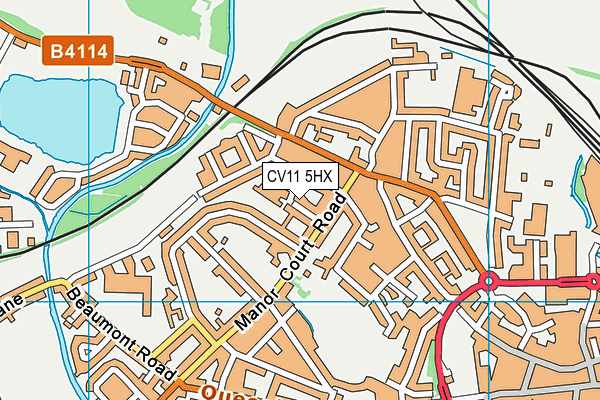 CV11 5HX map - OS VectorMap District (Ordnance Survey)