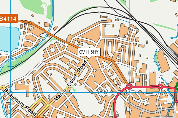 CV11 5HY map - OS VectorMap District (Ordnance Survey)