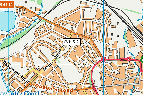 CV11 5JA map - OS VectorMap District (Ordnance Survey)