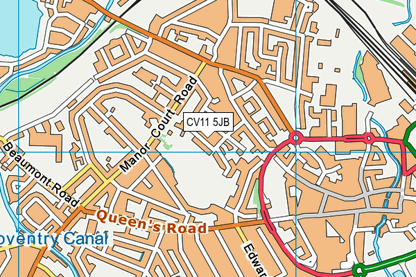 CV11 5JB map - OS VectorMap District (Ordnance Survey)