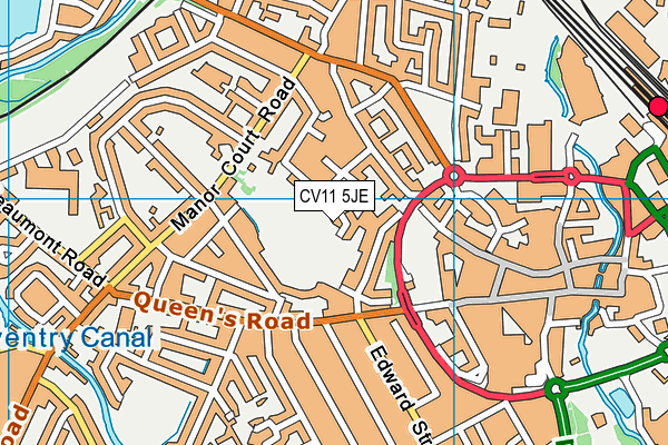 CV11 5JE map - OS VectorMap District (Ordnance Survey)