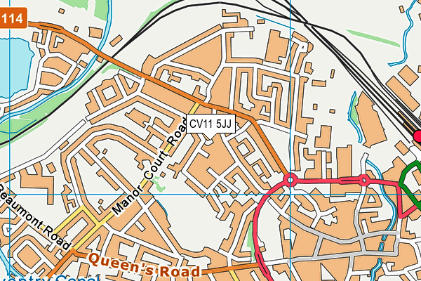 CV11 5JJ map - OS VectorMap District (Ordnance Survey)