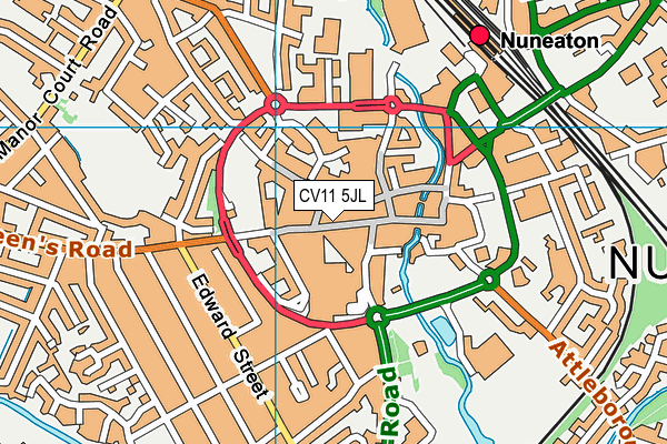 CV11 5JL map - OS VectorMap District (Ordnance Survey)