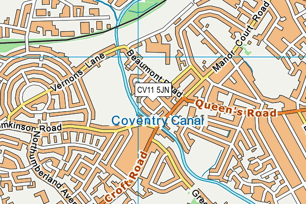 CV11 5JN map - OS VectorMap District (Ordnance Survey)