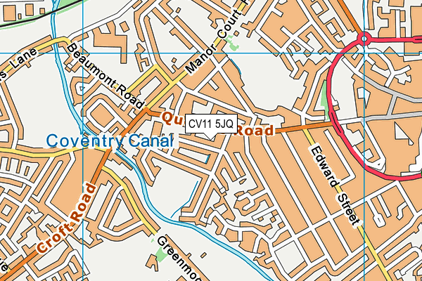 CV11 5JQ map - OS VectorMap District (Ordnance Survey)