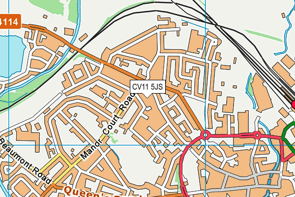 CV11 5JS map - OS VectorMap District (Ordnance Survey)