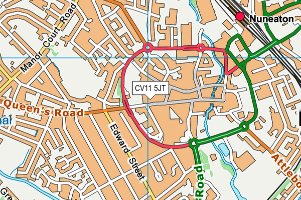 CV11 5JT map - OS VectorMap District (Ordnance Survey)