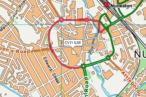 CV11 5JW map - OS VectorMap District (Ordnance Survey)