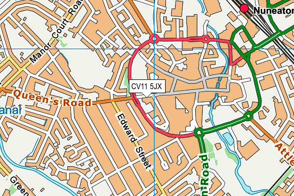 CV11 5JX map - OS VectorMap District (Ordnance Survey)