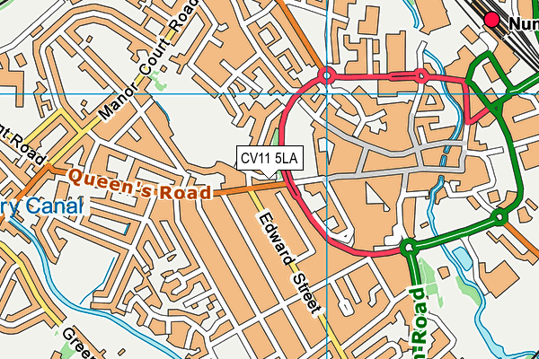 CV11 5LA map - OS VectorMap District (Ordnance Survey)