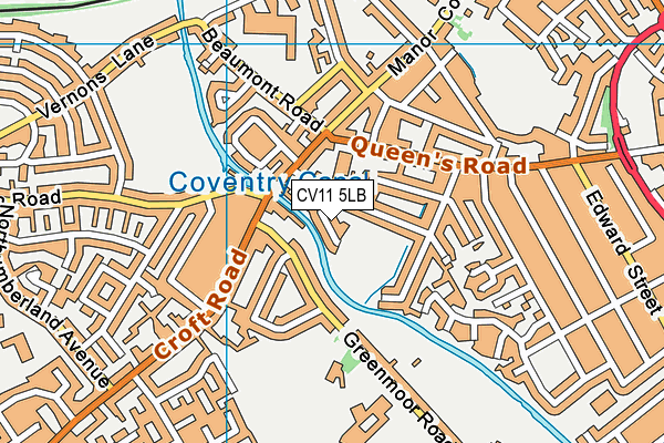 CV11 5LB map - OS VectorMap District (Ordnance Survey)