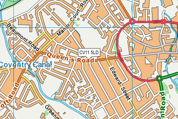 CV11 5LD map - OS VectorMap District (Ordnance Survey)