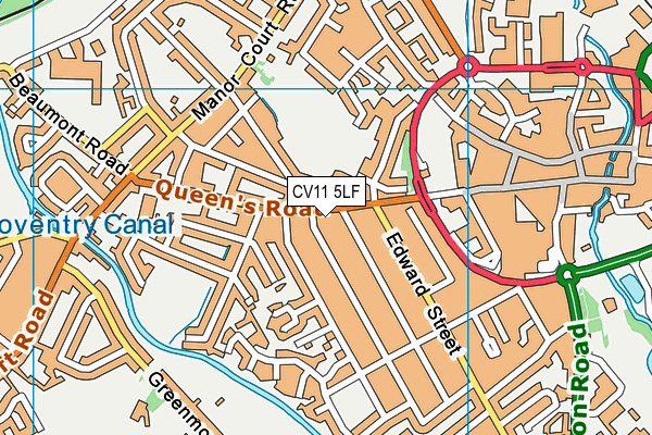 CV11 5LF map - OS VectorMap District (Ordnance Survey)