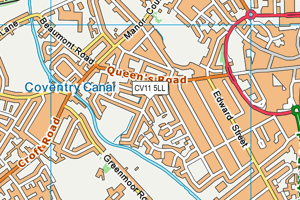 CV11 5LL map - OS VectorMap District (Ordnance Survey)