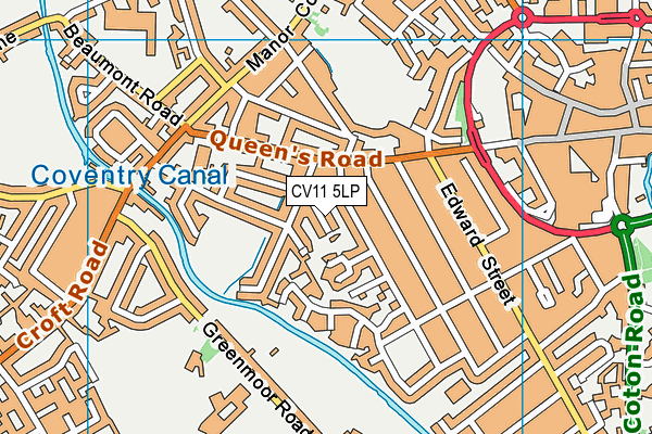 CV11 5LP map - OS VectorMap District (Ordnance Survey)