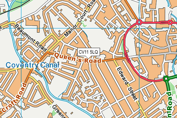 CV11 5LQ map - OS VectorMap District (Ordnance Survey)