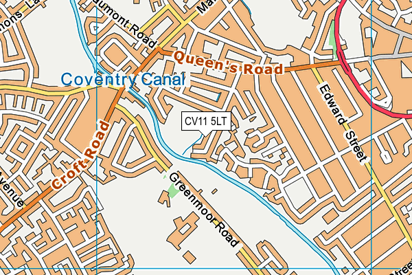 CV11 5LT map - OS VectorMap District (Ordnance Survey)