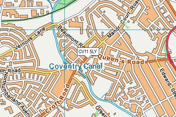 CV11 5LY map - OS VectorMap District (Ordnance Survey)