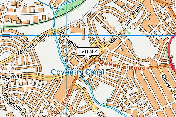 CV11 5LZ map - OS VectorMap District (Ordnance Survey)