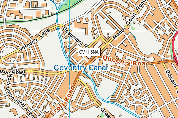 CV11 5NA map - OS VectorMap District (Ordnance Survey)