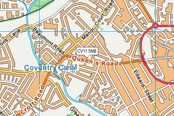 CV11 5NB map - OS VectorMap District (Ordnance Survey)