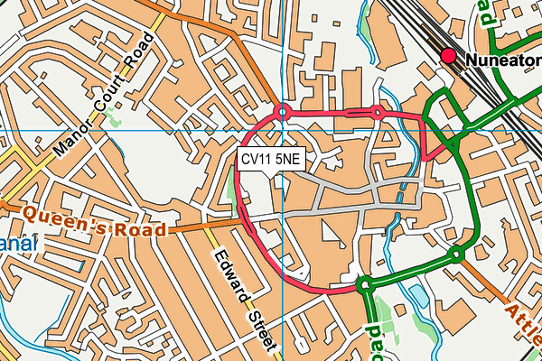 CV11 5NE map - OS VectorMap District (Ordnance Survey)