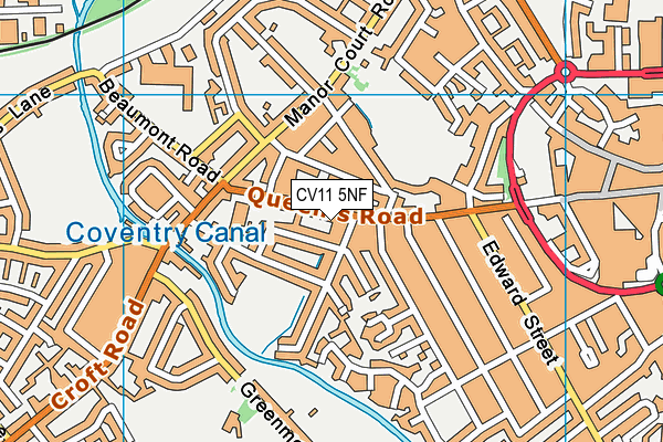 CV11 5NF map - OS VectorMap District (Ordnance Survey)