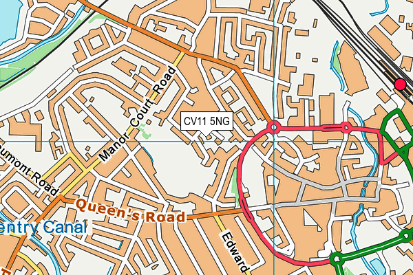 CV11 5NG map - OS VectorMap District (Ordnance Survey)