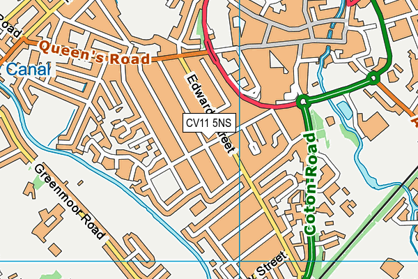 CV11 5NS map - OS VectorMap District (Ordnance Survey)