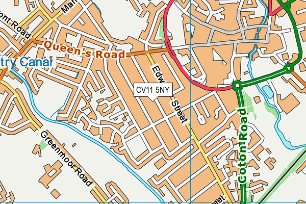 CV11 5NY map - OS VectorMap District (Ordnance Survey)