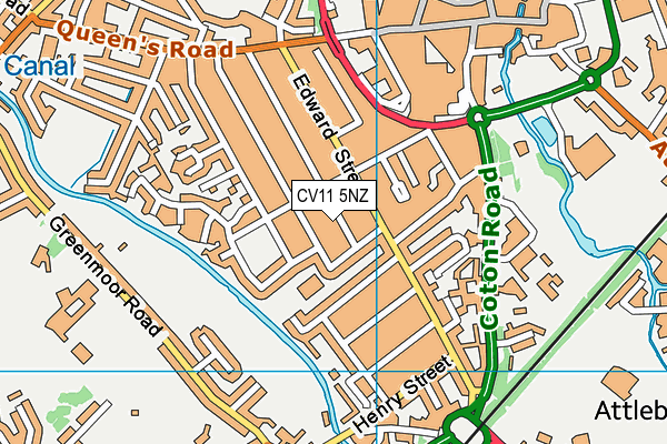 CV11 5NZ map - OS VectorMap District (Ordnance Survey)