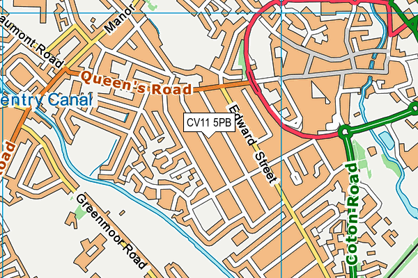 CV11 5PB map - OS VectorMap District (Ordnance Survey)